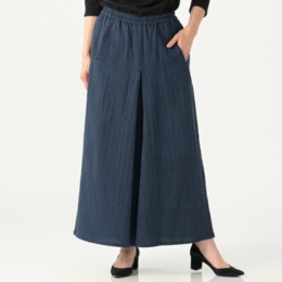 myM ツイード織ハンサムフレアーパンツ