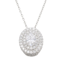 PT D/IFオーバルブリリアントダイヤペンダント0.3ctUP