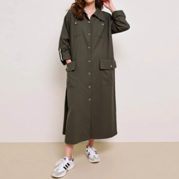 Provador ボタンポイント ワークワンピース