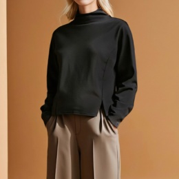 Provador ストレッチポンチ ボトルネックプルオーバー