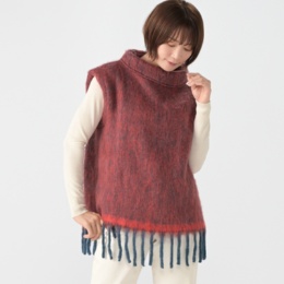 myM ウール混ふんわり暖かベスト