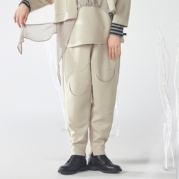 KawaiOkada ジャージ素材のポケットデザインパンツ