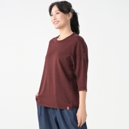 PERSONS ボーダー&無地リバーシブルTシャツ