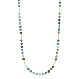 越田雅哉 エメラルドデザインロングネックレス