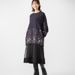 anatelier 華やか フローラルプリントワンピース