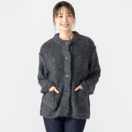 Abanicos ローゲージ ブークレニットカーディガン