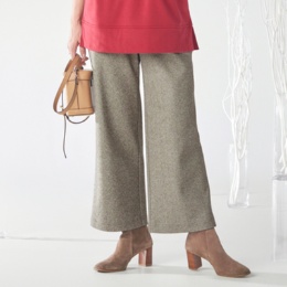 day to day ヘリンボーンジャガードセミワイドパンツ