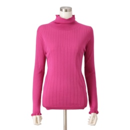 ReginaEve ギザコットン100% ポイントフリルタートルインナー