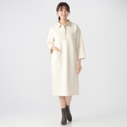 DoCLASSE 綾目ダンボールニット・衿付きワンピース