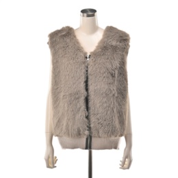 Remite ニット×ジップファージレ