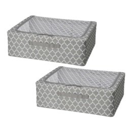 スタッキングできる窓付収納BOXハーフ 2個 ネット限定