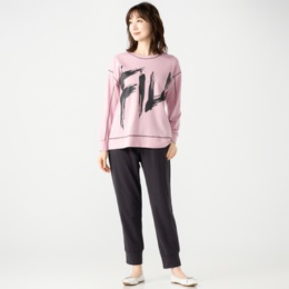 FILA ペイント風カラーロゴトップス&パンツルームウエアセット