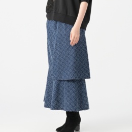 ModdedAnce ジャガードデニムソフトマーメイドスカート