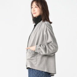 ModdedAnce ポイント異素材膨れジャガードブルゾン