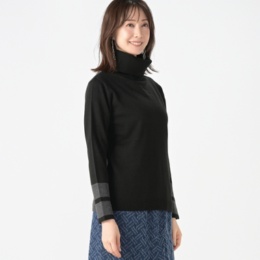 ModdedAnce カラーデザインタートルネックニットプルオーバー