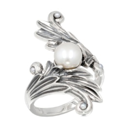 ラフィネ シルバー925 アールヌーボー淡水パールリング