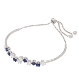 シンセティックサファイヤ&CZ ブレスレット計1.8ct[エルシー]