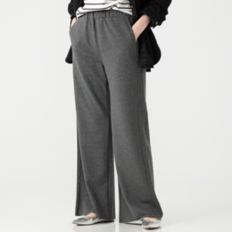 Coeur sucre 旬な裏毛カジュアルセミワイドパンツ