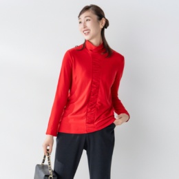 day to day 吸湿発熱ギャザー切替プルオーバー