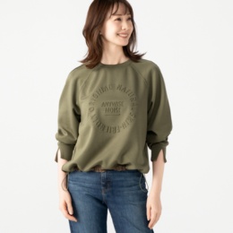 エニワイズ エンボスロゴの楽ちんダンボールスウェット