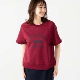 エニワイズ ロゴプリントのミニ裏毛プルオーバー