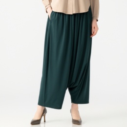 エニワイズ ウエストらくらくポンチガウチョパンツ