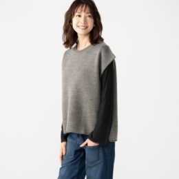 KawaiOkada ミドルゲージニットベスト