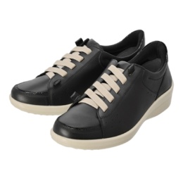 アキレス・ソルボ ハンズフリー4E牛革ゴム紐スリッポン