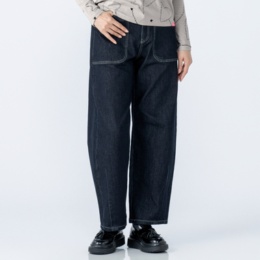 KiKKi デニムカーブワイドパンツ