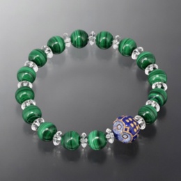 幸せのふくろうマラカイトサークルブレス