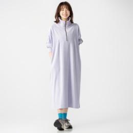 GRC ベロアタッチハーフジップハイネックワンピース