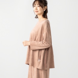 KidsAngel ストレッチスウェード調ジャージプルオーバー