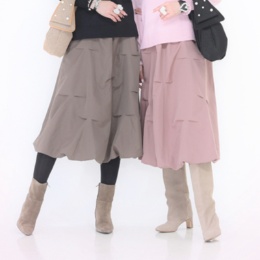 &LOVE タックバルーン撥水スカート