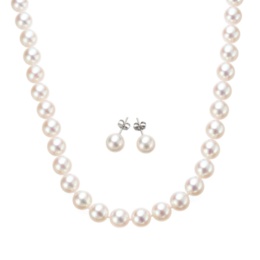 アコヤ真珠 8mm珠 ネックレス&イヤリング/ピアスセット