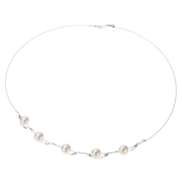 18KWGアコヤ真珠 デザインネックレス