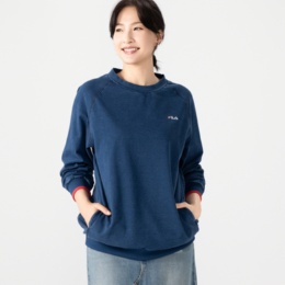 FILA UV ウォッシュデニムロングプルオーバー