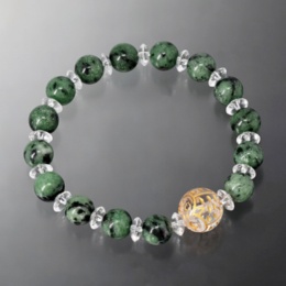 幸せのふくろう ゾイサイト サークルブレス