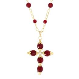 TarTar 天然石クロスヘッド付きネックレス[エリザ]