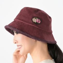 レイクアルスター シェニール織ワッペンスエードバケットハット