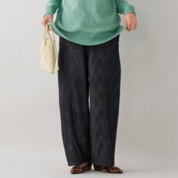Provador やわらかソフト甘織デニムワイドパンツ
