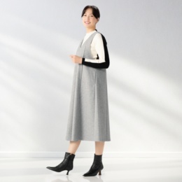 MINHA KILAKILA 変形切替シンプルジャンパースカート