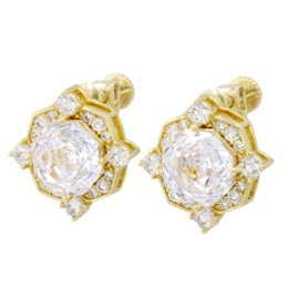 JinkaNezu CZ エクセレントローズカット イヤリング/ピアス