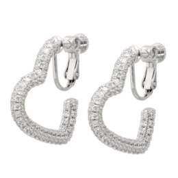 JinkaNezu CZ ラブリーハート フープイヤリング/ピアス