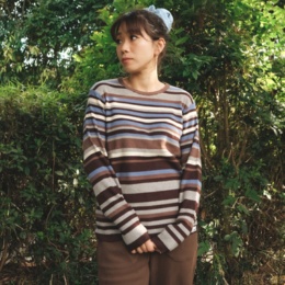 Carney 着映えマルチボーダーハイゲージニット