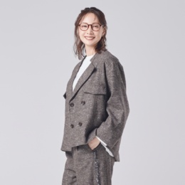 ROHERBE ダブルブレスト ツイード風カバーオール