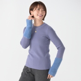 Pixie Heart フェザーヤーンニットプルオーバー