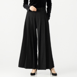 ANGELOS 細見せワイドタックフレアパンツ