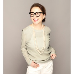 Anne Coquine クラッシュベロアフロッキーチュールプルオーバー