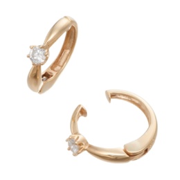 10K ダイヤモンド シンプル ピアリング 計0.08ctUP