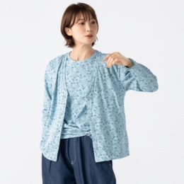 PERSONS スマイルフラワーカーディガン